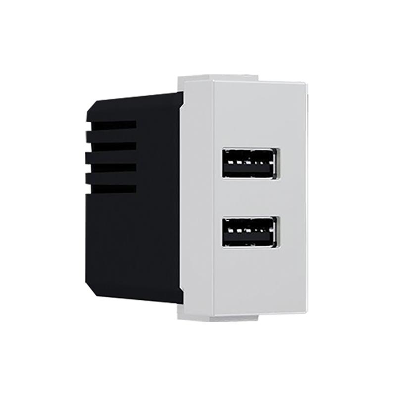 ^ MODYS ΠΡΙΖΑ ΤΡΟΦΟΔΟΣΙΑΣ USB 1 ΣΤ. 2xUSB ΙΒΟΥΑΡ 5VDC 2X1.2A IP20