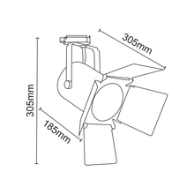 Φόρτωση εικόνας στο εργαλείο προβολής Συλλογής, ^TRACK LIGHT No238 BLACK 4WIRE PAR30 E27
