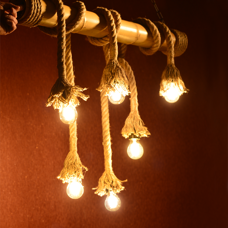 NETTO ΚΡΕΜΑΣΤΟ Φ/Σ 6ΧΕ27 BAMBOO+ΣΧΟΙΝΙ 11Χ90ΧΗ180CM max. MERLIN