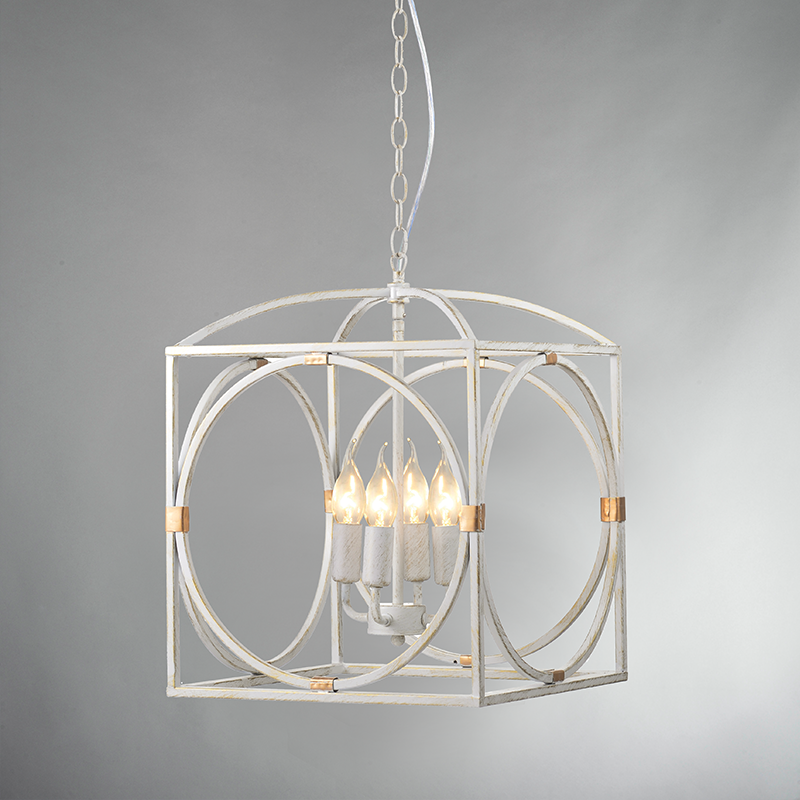 NETTO ΚΡΕΜΑΣΤΟ Φ/Σ 4ΧΕ14 ΜΕΤΑΛΛΙΚΟ ΛΕΥΚΟ ΑΝΤΙΚΕ 35Χ35XH150CM FRIDA