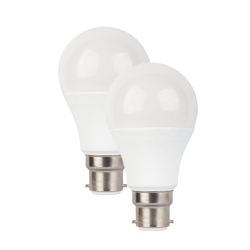 LED SMD B22 A60 7W 3000K 230V AC 560LM RA80 30000H 270° DUO PACK