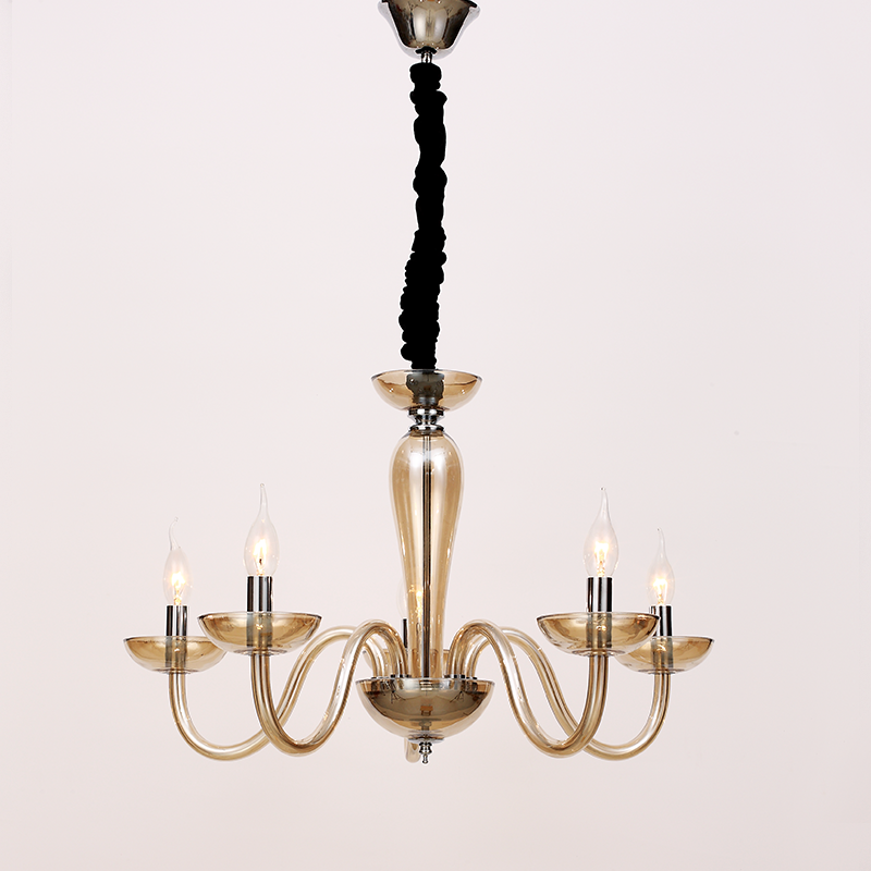 ^NETTO ΚΡΕΜΑΣΤ Φ/Σ 5ΧΕ14 COGNAC ΚΡΥΣΤΑΛΛΟ+ΧΡΩΜΙΟ ΜΕΤΑΛΛΟ Φ69ΧΗ168CM LUNARIA