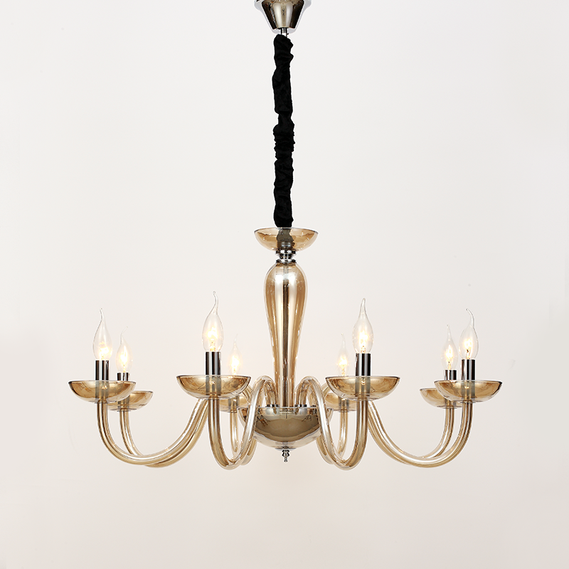 NETTO ΚΡΕΜΑΣΤΟ Φ/Σ 8ΧΕ14 COGNAC ΚΡΥΣΤΑΛΛΟ+ΧΡΩΜΙΟ ΜΕΤΑΛΛΟ Φ79ΧΗ168C LUNARIA