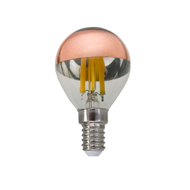 LED FILAMENT E14 DIM G45 ROSE GOLD 5W 2700K 230V AC 620LM RA80 30000H 180°