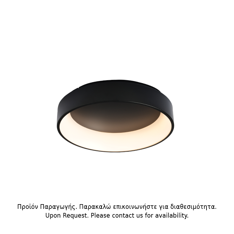 ΥΠΟ ΚΑΤΑΡΓΗΣΗ ΟΡΟΦΗΣ Φ/Σ LED 34W DIMMER 3000K 1700LM ΜΑΥΡΟ ΜΕΤΑΛΛΙΚΟ D45XH14CM APOLLO