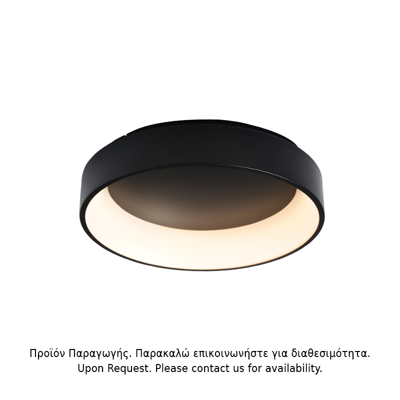 ΥΠΟ ΚΑΤΑΡΓΗΣΗ ΟΡΟΦΗΣ Φ/Σ LED 48W DIMMER 3000K 2630LM ΜΑΥΡΟ ΜΕΤΑΛΛΙΚΟ D60XH14CM APOLLO