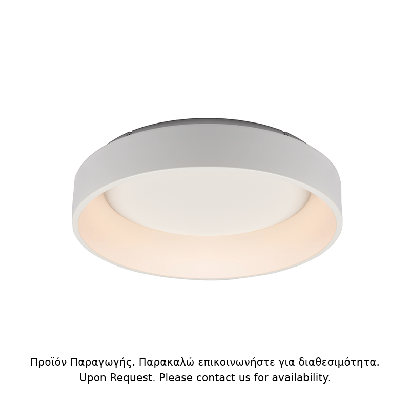 ΥΠΟ ΚΑΤΑΡΓΗΣΗ ΟΡΟΦΗΣ Φ/Σ LED 48W DIMMER 3000K 2630LM ΛΕΥΚΟ ΜΕΤΑΛΛΙΚΟ D60XH14CM APOLLO