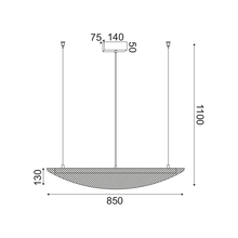 Φόρτωση εικόνας στο εργαλείο προβολής Συλλογής, ^NETTO ΚΡΕΜΑΣΤΟ Φ/Σ LED 18W 3000K 1960LM ΜΕΤ/ΚΟ ΜΑΥΡΟ 40X85XH110CM MICHELLE
