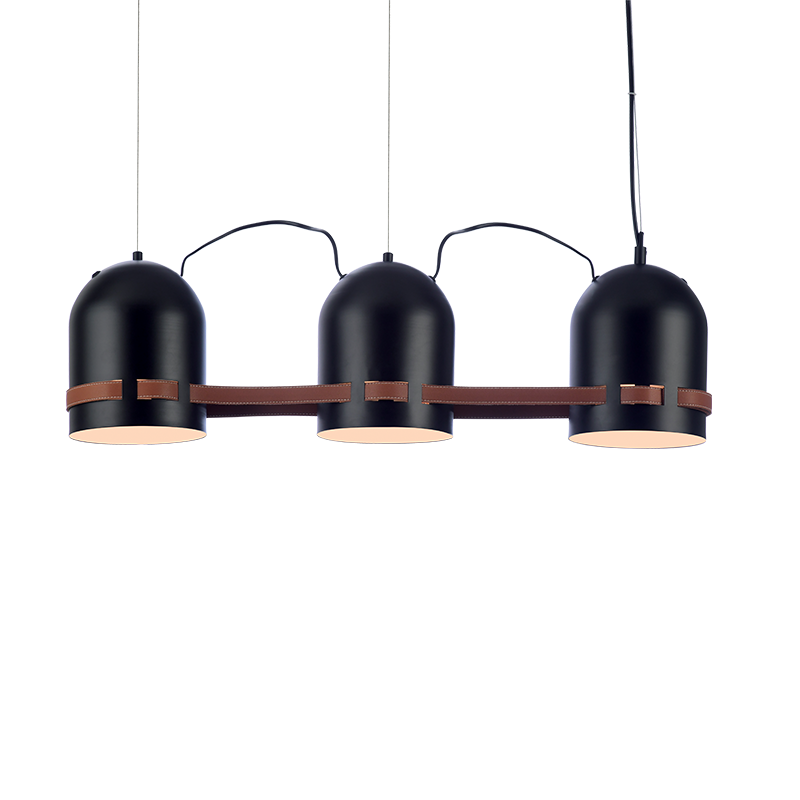 NETTO ΚΡΕΜΑΣΤΟ Φ/Σ 3ΧΕ27 ΜΑΥΡΟ ΜΕΤ/ΚΟ + ΔΕΡΜΑ 16X65XH120CM ENOLA