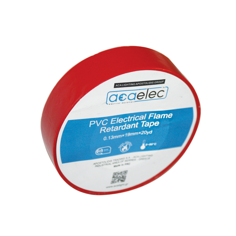 ^ ΤΑΙΝΙΑ ΜΟΝΩΤΙΚΗ PVC ACAELEC ΚΟΚΚΙΝΗ 0.13mmx19mmx20yds