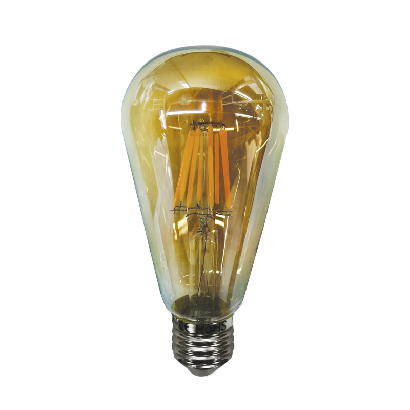 LED ST64 AMBER STEP DIM E27 230V 8W 2700K 300° 760LM Ra80