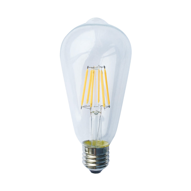 LED FILAMENT E27 ST64  8W 2700K 230V AC 890LM RA80