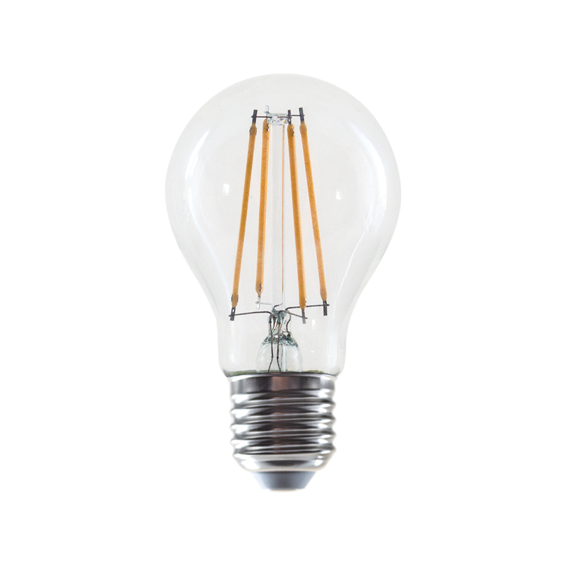 LED FILAMENT E27 A60 6W 2700K 230V AC 820LM RA80 30000H 360°