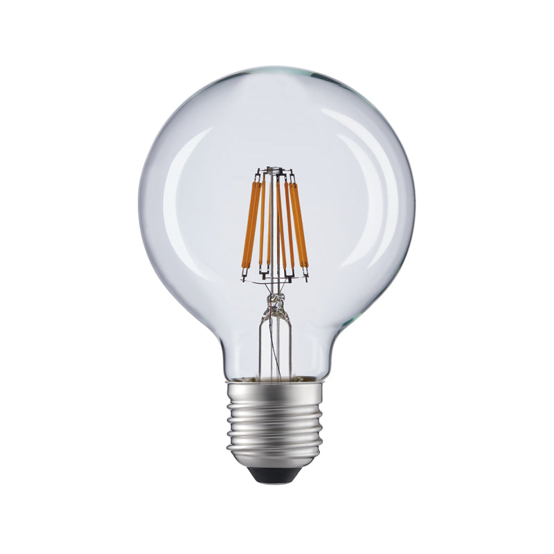 LED FILAMENT E27 G80 8W 4000K 230V AC 900LM RA80 30000H 360°