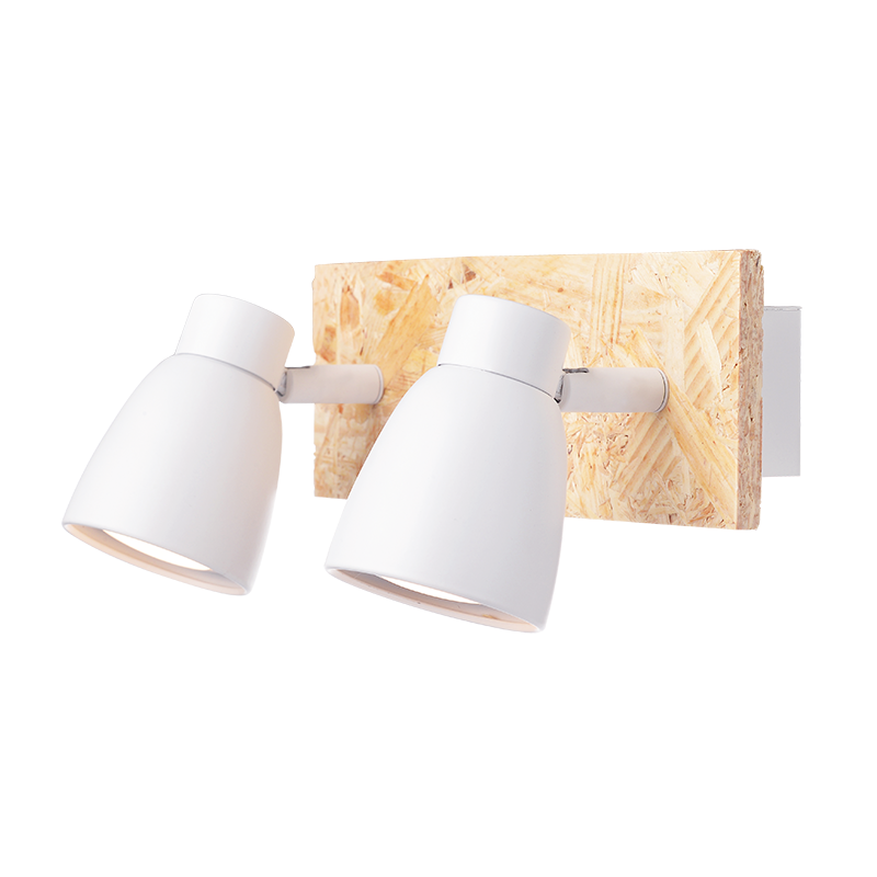NETTO ΕΠΙΤΟΙΧΟ Φ/Σ 2ΧGU10 ΜΕΤΑΛΛΙΚΟ ΛΕΥΚΟ+ΞΥΛΟ 12,4X24X8,7CM MIYAGI