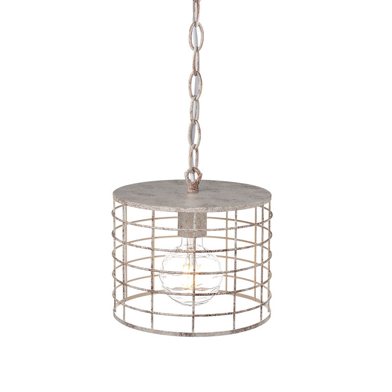 NETTO ΚΡΕΜΑΣΤΟ Φ/Σ 1ΧΕ27 ΜΕΤΑΛΛΙΚΟ ΛΕΥΚΟ ΣΚΟΥΡΙΑ Φ23,2ΧΗ120CM DUBLIN