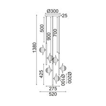 Φόρτωση εικόνας στο εργαλείο προβολής Συλλογής, ^NETTO ΚΡΕΜΑΣΤΟ Φ/Σ 6ΧG9 ΧΑΛΚΙΝΟ/ΜΑΥΡΟ ΜΕΤ/ΚΟ + ΓΥΑΛΙ 52Χ52ΧΗ138CM HYDRA
