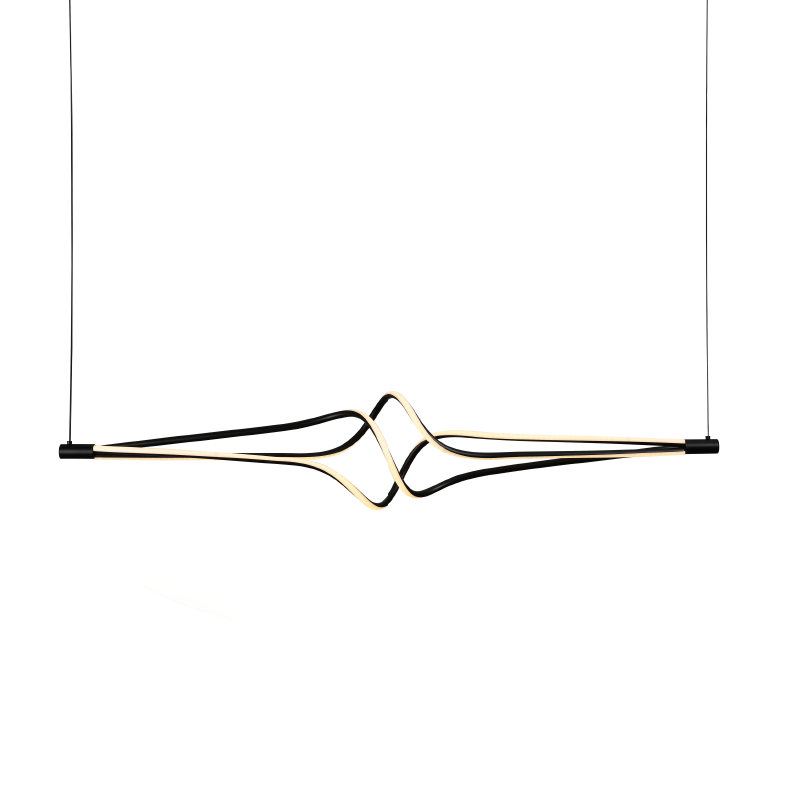 ΚΡΕΜΑΣΤΟ Φ/Σ LED 48W 3800LM CCT IP20 ΜΑΥΡΟ ΑΛΟΥΜΙΝΙΟ + ΑΚΡΥΛΙΚΟ