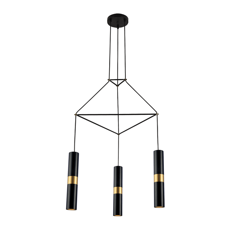 NETTO ΚΡΕΜΑΣΤΟ Φ/Σ 3XGU10 ΜΑΥΡΟ ΜΕΤΑΛΛΙΚΟ 56X49XH150CM DA VINCI