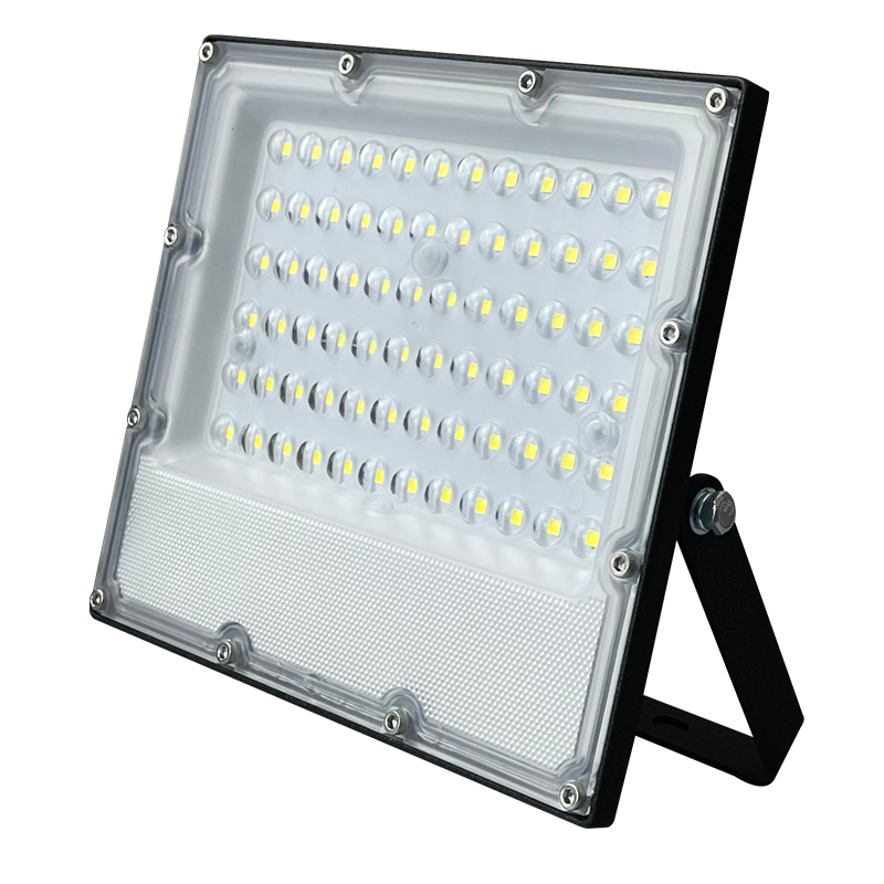 LED SMD BLACK FLOOD LUMINAIRE IP65 50W 6000K 6000Lm 100-277V RA80 IK08 5YRS BREATHING VALVE