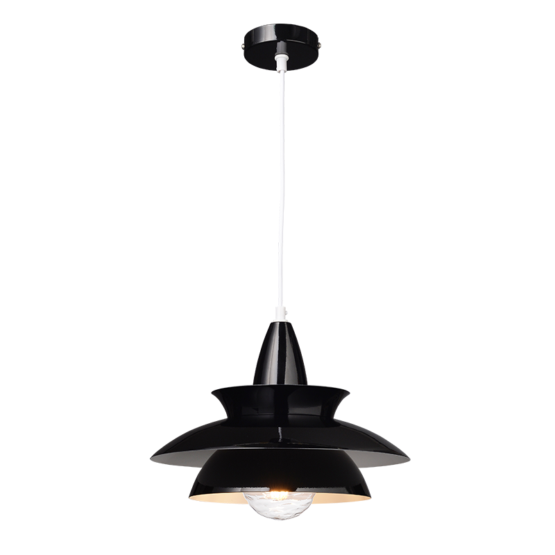 NETTO ΚΡΕΜΑΣΤΟ Φ/Σ 1ΧΕ27 ΜΕΤΑΛΛΙΚΟ ΜΑΥΡΟ Φ33ΧΗ128CM BROOKLYN