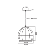 Φόρτωση εικόνας στο εργαλείο προβολής Συλλογής, NETTO ΜΕΤΑΛΛΙΚΟ ΚΡΕΜΑΣΤΟ Φ/Σ ΜΑΥΡΟ ΠΛΕΓΜΑ Φ24χΗ23cm PROMETHEUS
