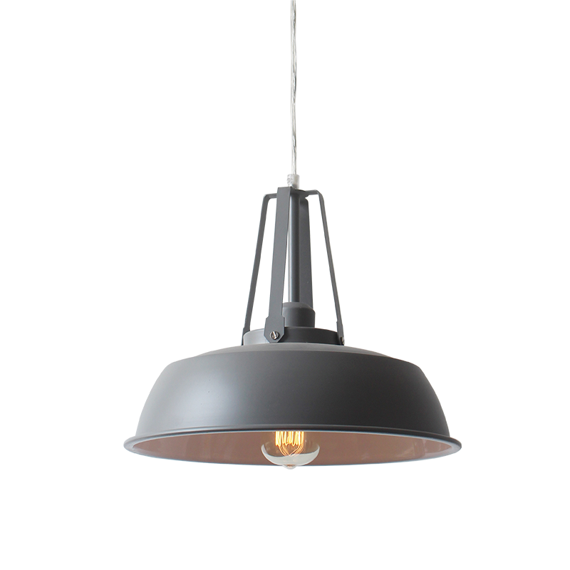 NETTO ΜΕΤΑΛΛΙΚΗ ΚΑΜΠΑΝΑ 1ΧΕ27 ΓΚΡΙ Φ35χΗ28cm ORLEANS