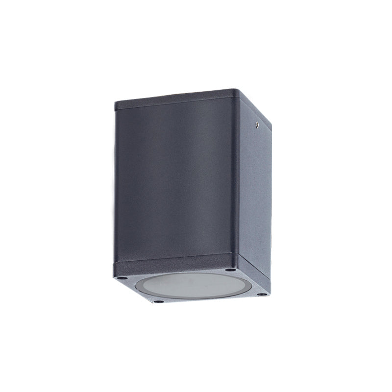 ^E27 PAR30 SQUARE CEILING LUMINAIRE 230V AC DARK GREY IP65 MAX.35W