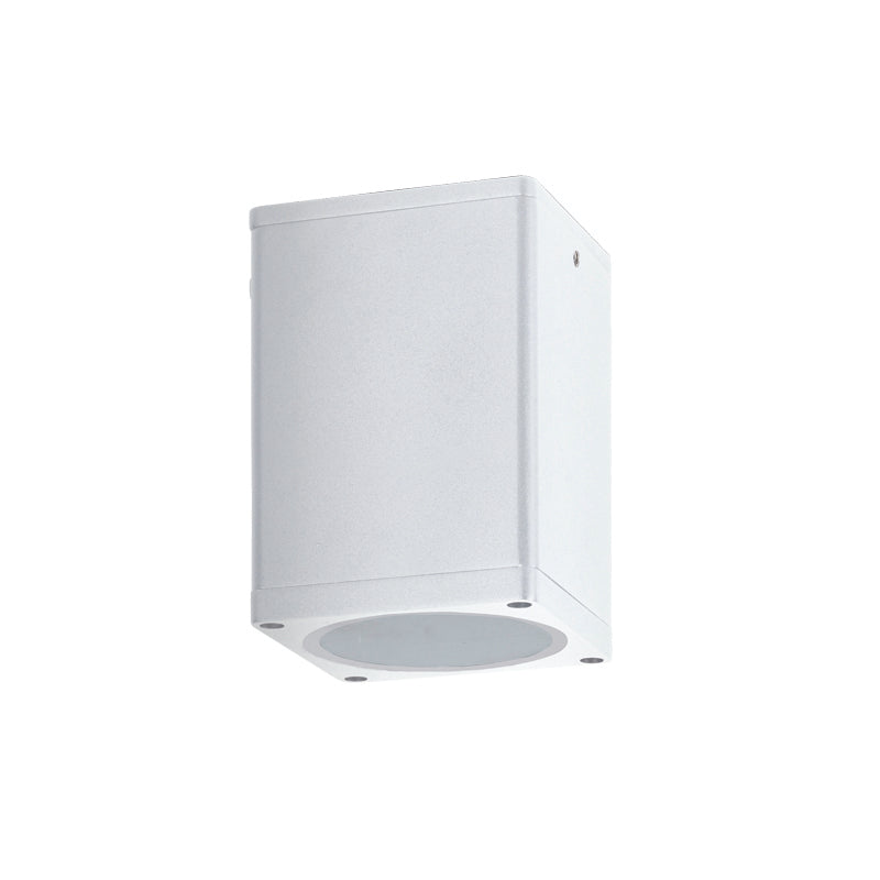 ^E27 PAR30 SQUARE  CEILING LUMINAIRE 230V AC MATT WHITE IP65 MAX.35W