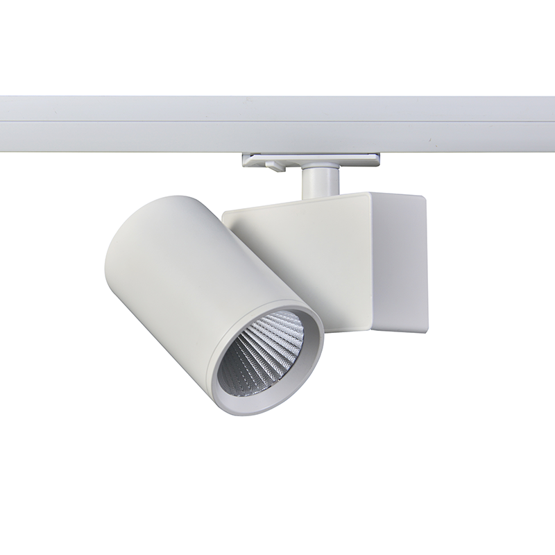 SAND WHITE LED TRACK LUMINAIRE 20W 3000K 1-PHASE 38° 2200LM 230V AC Ra80 5YRS