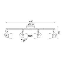 Φόρτωση εικόνας στο εργαλείο προβολής Συλλογής, ^NETTO ΕΠΙΤΟΙΧΟ ΚΑΙ ΟΡΟΦΗΣ Φ/Σ 4ΧGU10 ΤΣΙΜΕΝΤΟ+ΜΕΤΑΛΛΟ 68,5Χ11ΧΗ18CM PEPPER
