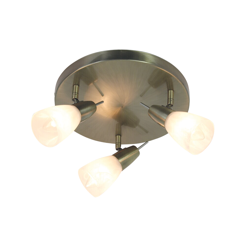 NETTO ΣΠΟΤ ΙΙI ΡΟΖΕΤΑ ΓΥΑΛΙ ΜΠΡΟΝΖΕ 3Χ40W E14 KAMET