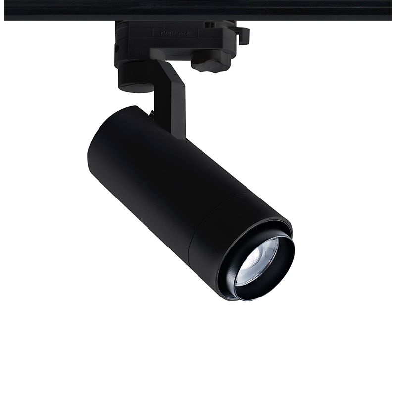 SAND BLACK LED ZOOMABLE TRACK LUMINAIRE 15W 4000K 3-PHASE 20-50° 1500LM MAX. 230V AC Ra80 5YRS