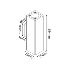 Φόρτωση εικόνας στο εργαλείο προβολής Συλλογής, ^ΤΕΤΡΑΓΩΝΟ ΕΠΙΤΟΙΧΟ ΦΩΤΙΣΤΙΚΟ UP-DOWN IP65 2XGU10 ΜΑΥΡΟ ΤΣΙΜΕΝΤΟ
