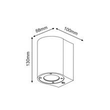 Φόρτωση εικόνας στο εργαλείο προβολής Συλλογής, ^ΣΤΡΟΓΓΥΛΟ ΕΠΙΤΟΙΧΟ ΦΩΤΙΣΤΙΚΟ IP65 GU10 ΚΟΚΚΙΝΟ ΤΣΙΜΕΝΤΟ
