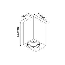 Φόρτωση εικόνας στο εργαλείο προβολής Συλλογής, ^ΤΕΤΡΑΓΩΝΟ ΕΠΙΤΟΙΧΟ ΦΩΤΙΣΤΙΚΟ IP65 GU10 ΛΕΥΚΟ ΤΣΙΜΕΝΤΟ
