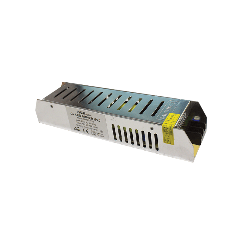 METAL CV LED DRIVER 120W 230V AC-12V DC 10A IP20 WITH TERMINAL