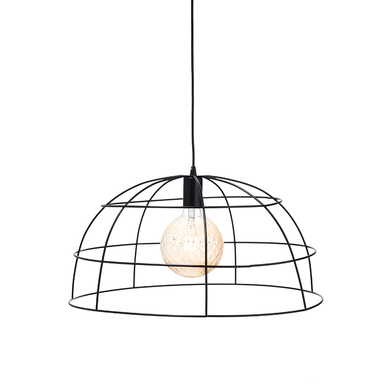 NETTO ΚΡΕΜΑΣΤΟ Φ/Σ 1ΧΕ27 ΜΕΤΑΛΛΙΚΟ ΠΛΕΓΜΑ ΜΑΥΡΟ Φ50ΧΗ120CM PROMETHEUS