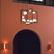 Φόρτωση εικόνας στο εργαλείο προβολής Συλλογής, ^NETTO ΚΡΕΜΑΣΤΟ Φ/Σ 3xG9 QUADRO ΜΑΥΡΟ ΜΕΤ/ΚΟ +ΛΕΥΚΟ ΓΥΑΛΙ 25Χ12Χ120CM
