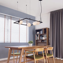 Φόρτωση εικόνας στο εργαλείο προβολής Συλλογής, ^NETTO ΚΡΕΜΑΣΤΟ Φ/Σ 4xG9 QUADRO ΜΑΥΡΟ ΜΕΤ/ΚΟ +ΛΕΥΚΟ ΓΥΑΛΙ 58Χ58Χ120CM
