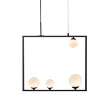 Φόρτωση εικόνας στο εργαλείο προβολής Συλλογής, ^NETTO ΚΡΕΜΑΣΤΟ Φ/Σ 4xG9 QUADRO ΜΑΥΡΟ ΜΕΤ/ΚΟ +ΛΕΥΚΟ ΓΥΑΛΙ 64Χ12Χ120CM
