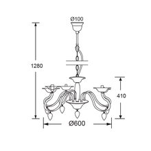 Φόρτωση εικόνας στο εργαλείο προβολής Συλλογής, NETTO ΚΡΕΜΑΣΤΟ ΑΚΡΥΛΙΚΟ ΔΙΑΦΑΝΟ 5Χ40W Ε14 53x H43cm FIRENZE
