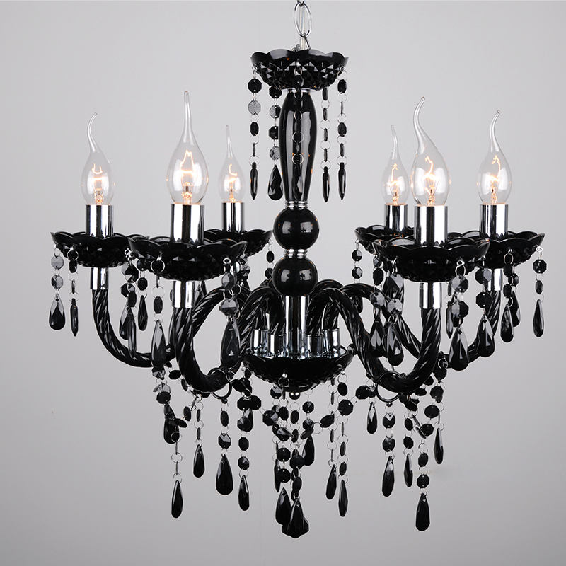 NETTO ΚΡΕΜΑΣΤΟ ΜΑΥΡΟ ΑΚΡΥΛΙΚΟ 6X40W E14 PEGASUS