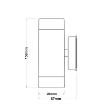 Φόρτωση εικόνας στο εργαλείο προβολής Συλλογής, UP-DOWN GREY PP WALL LIGHT GU10Max.2x3W LED IP65
