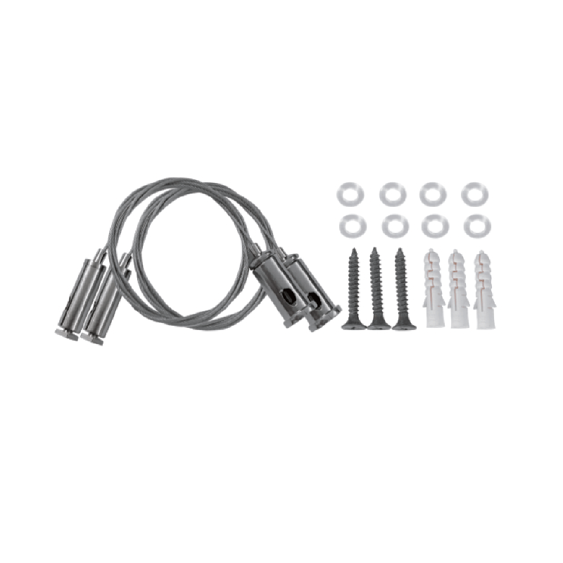 HANGING KIT FOR PROFILE WITH 1PC STEEL WIRE 2m & INSTALLATION ACCESSORIES