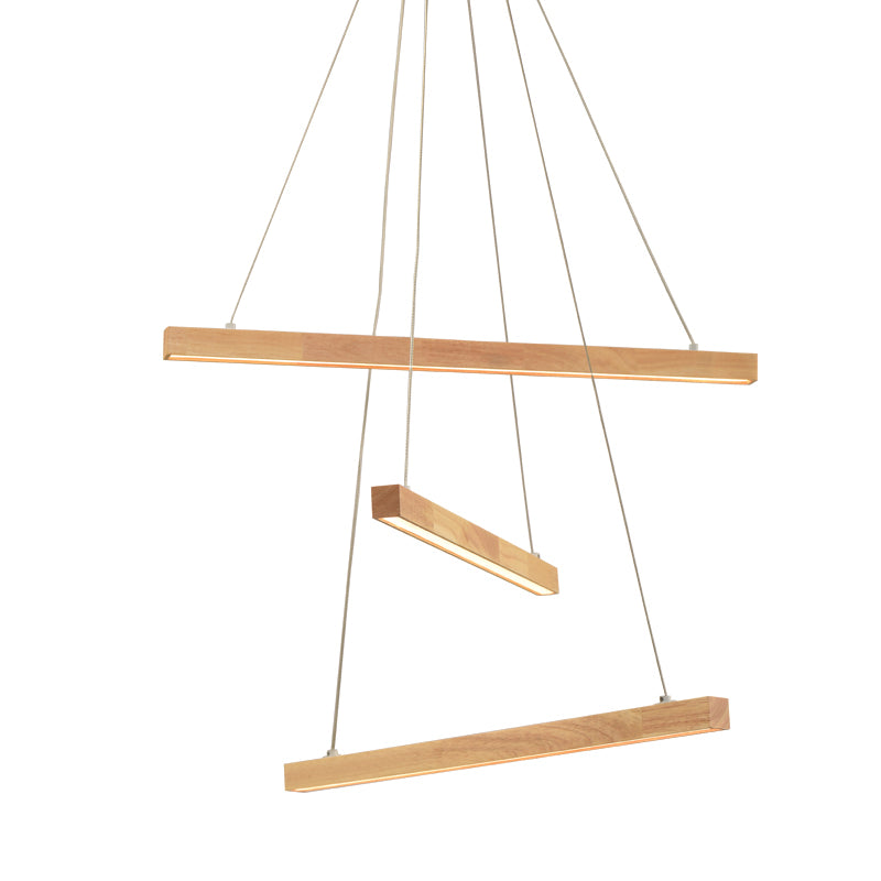 NETTO ΚΡΕΜΑΣΤΟ Φ/Σ LED 27W 3000K 2850LM CANELA ΞΥΛΟ+ΛΕΥΚΟ ΜΕΤ/ΚΟ D56XH100CM