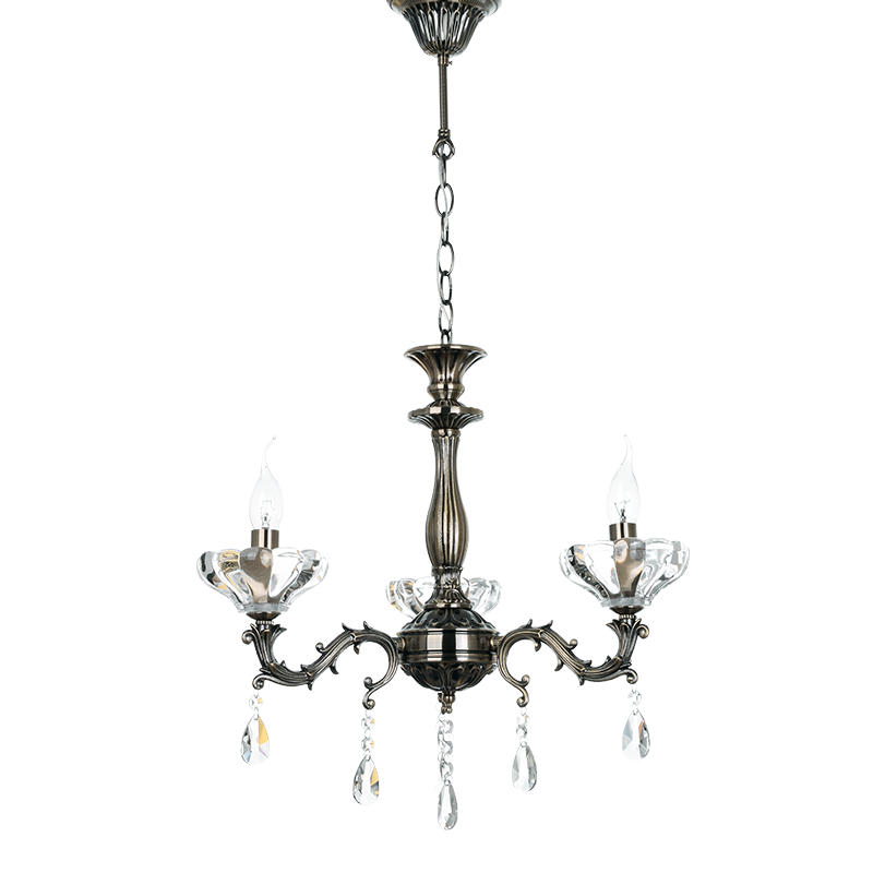 NETTO ΚΡΕΜΑΣΤΟ Φ/Σ 3ΧΕ14 ΜΕΤΑΛΛΙΚΟ ΜΠΡΟΝΖΕ+ΚΡΥΣΤΑΛΛΟ Φ54ΧΗ130CM SARTO