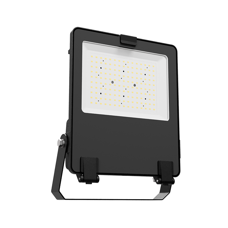 LED floodlight, 100W, 220-240v, CRI>70, 155lm/W,110° tempered glass, 5 years warranty, IP66, IK08, 4
