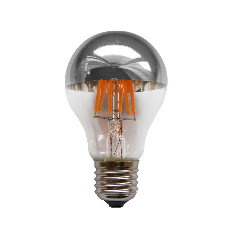 LED FILAMENT E27 A60 SILVER DIM 6W 2700K 230V AC 690LM RA80