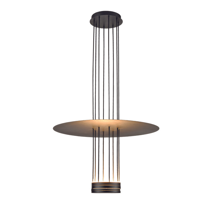 ^NETTO ΚΡΕΜΑΣΤΟ Φ/Σ LED 18W 3000K 1260LM ELIA ΜΑΥΡΟ ΜΕΤ/ΚΟ IP20 D60XH104CM